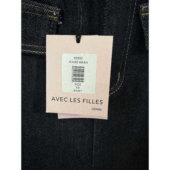 Avec Les Filles Slit Denim Maxi Skirt - Picture 11 of 14